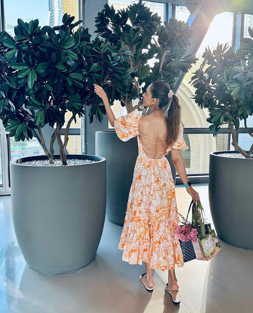 Smriti Khanna in Saki Midi Dress