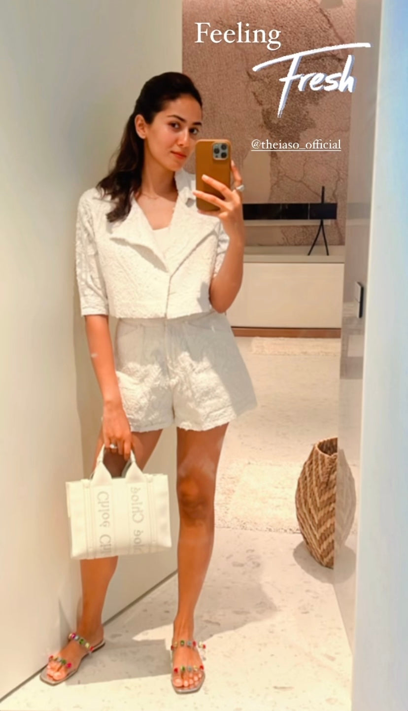 Mira Kapoor in Mai Matching Set (Jacket & Shorts)