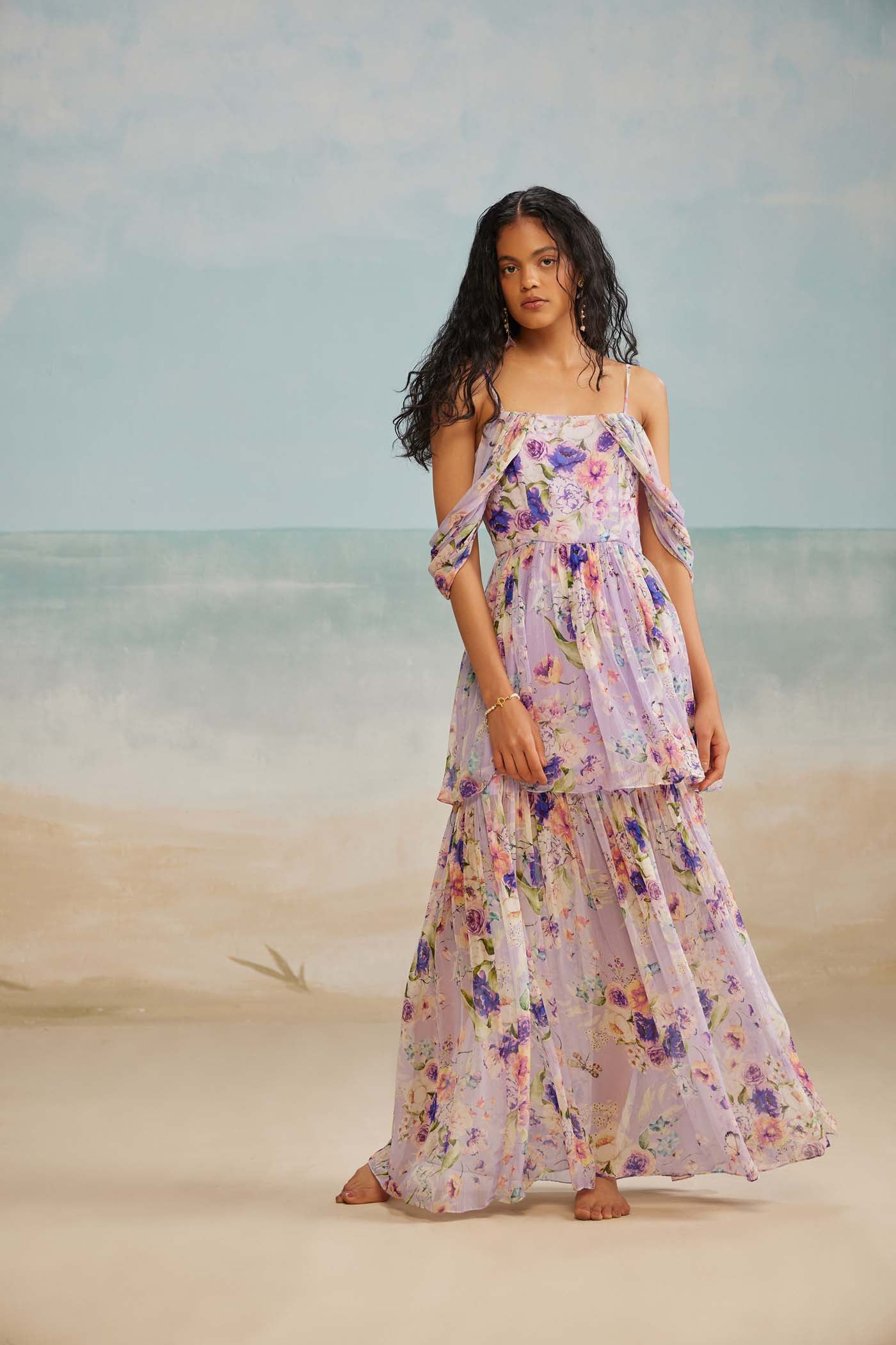 strappy beach dress Lilac Strappy Beach Dress
