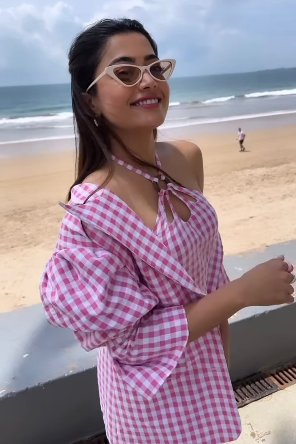 RASHMIKA MANDANA IN ZALE SHORT DRESS