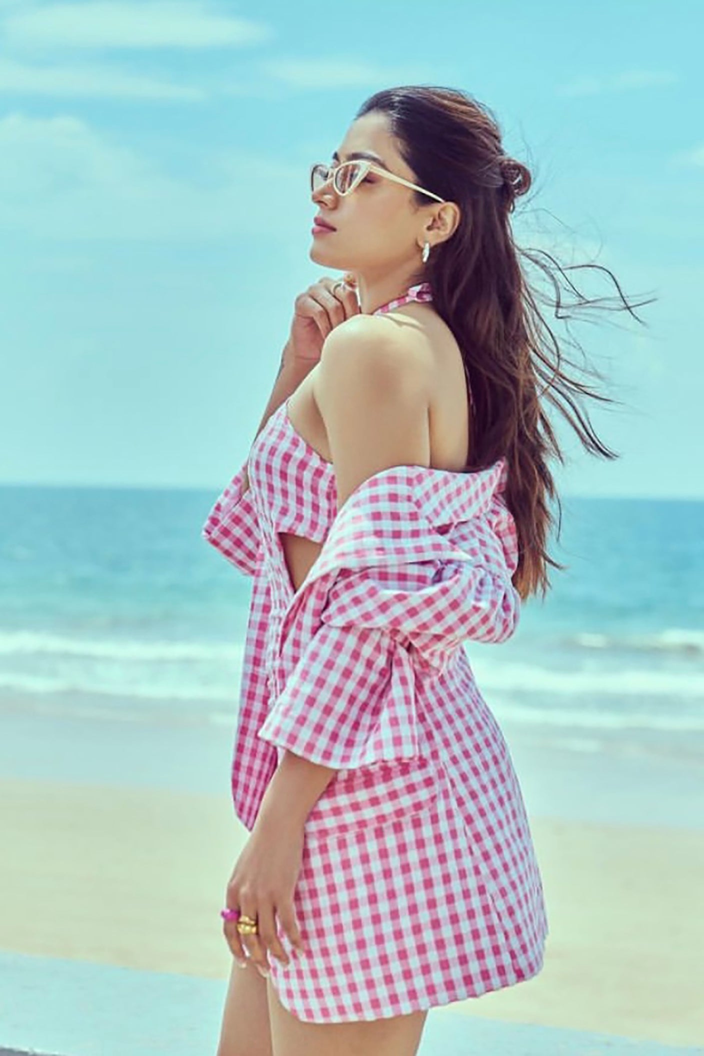 RASHMIKA MANDANA IN ZALE SHORT DRESS