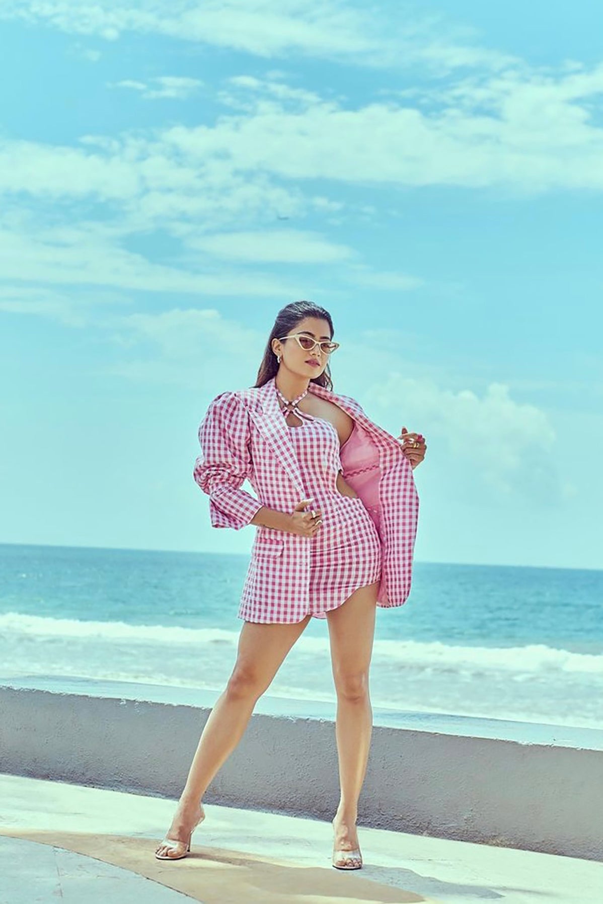 RASHMIKA MANDANA IN ZALE SHORT DRESS