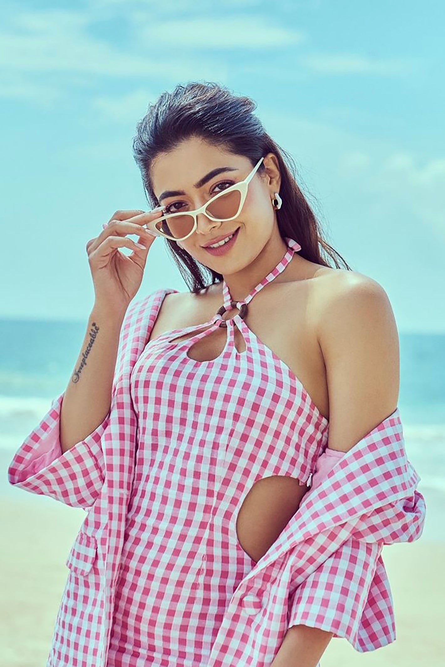 RASHMIKA MANDANA IN ZALE SHORT DRESS