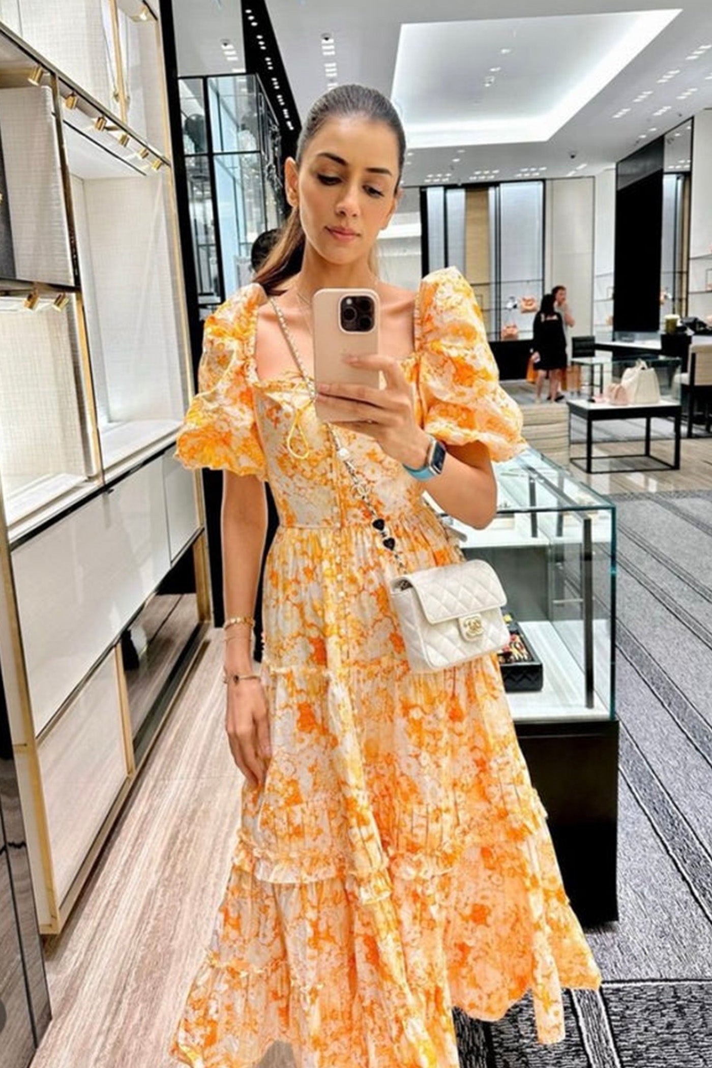 Smriti Khanna in Saki Midi Dress