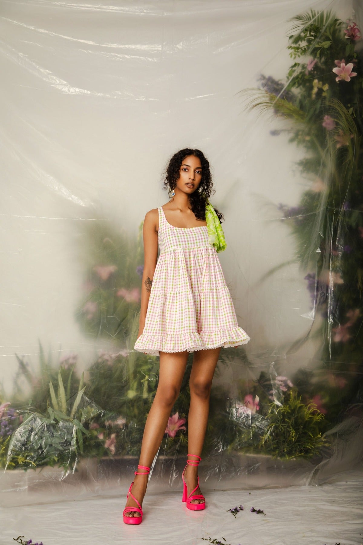 Juhi Godambe in Cherie One Shoulder Short Dress