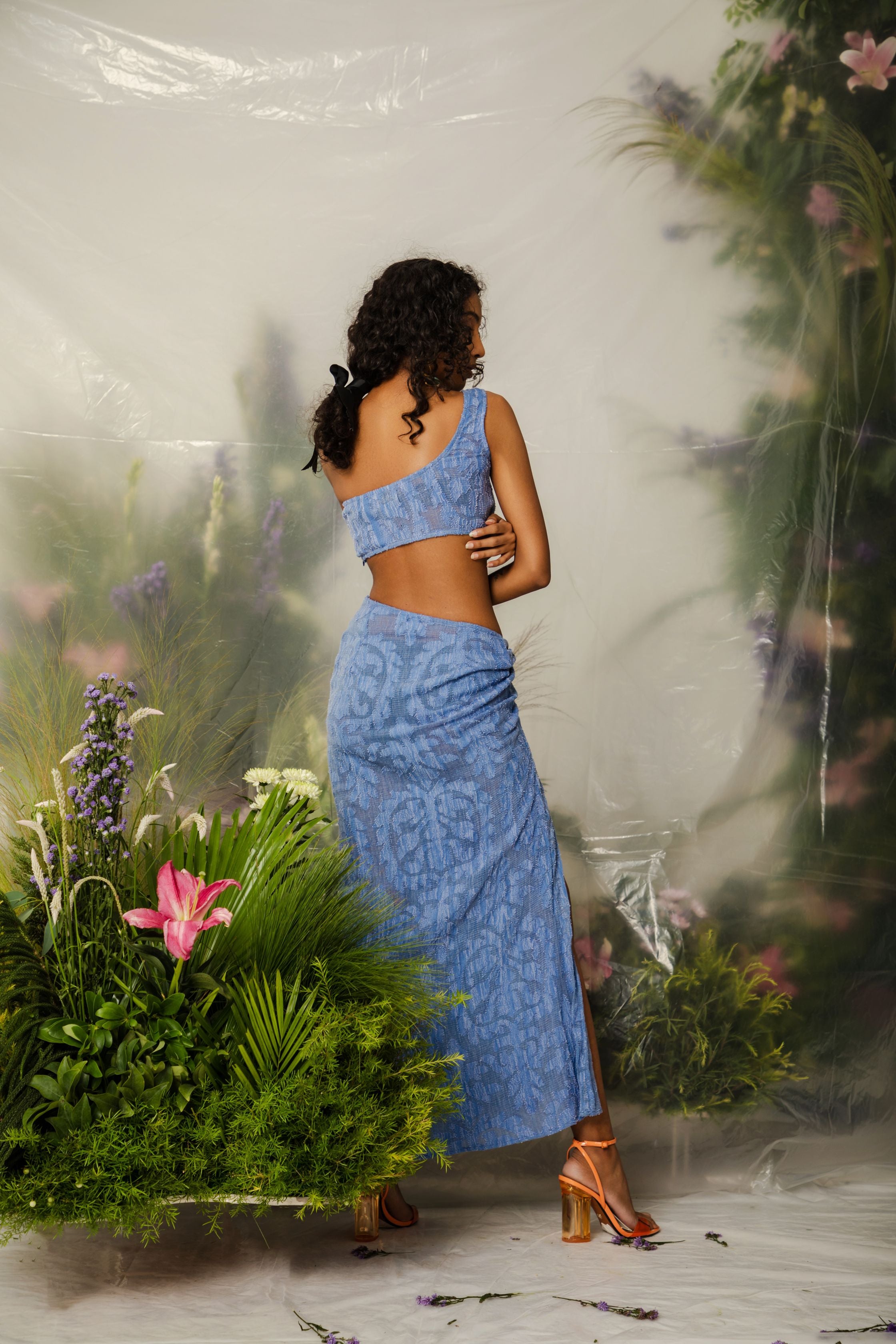 Mira Kapoor in Kumi Matching Set (Crop top & Skirt)