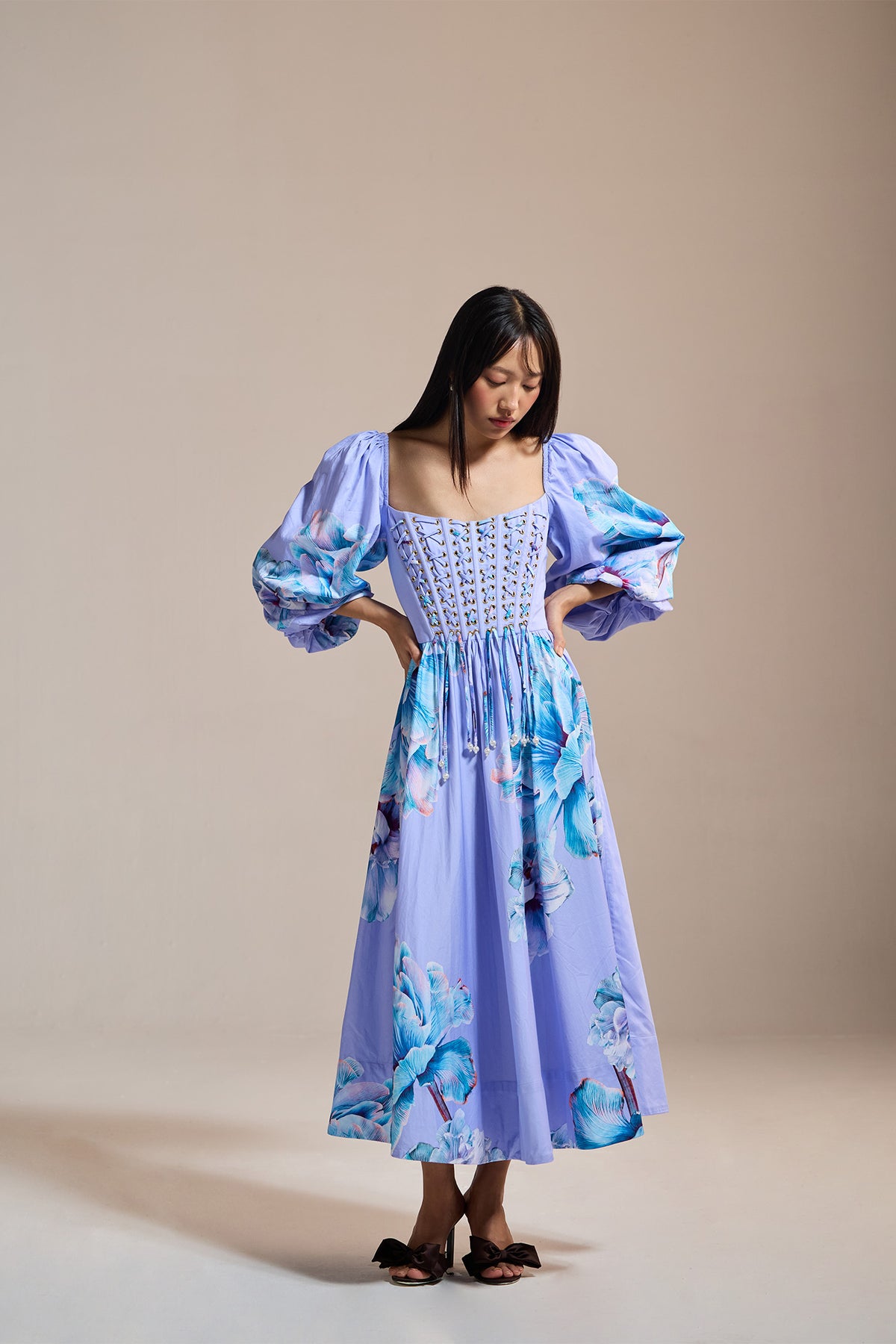 LAVENDER CORSET BLOOM GOWN