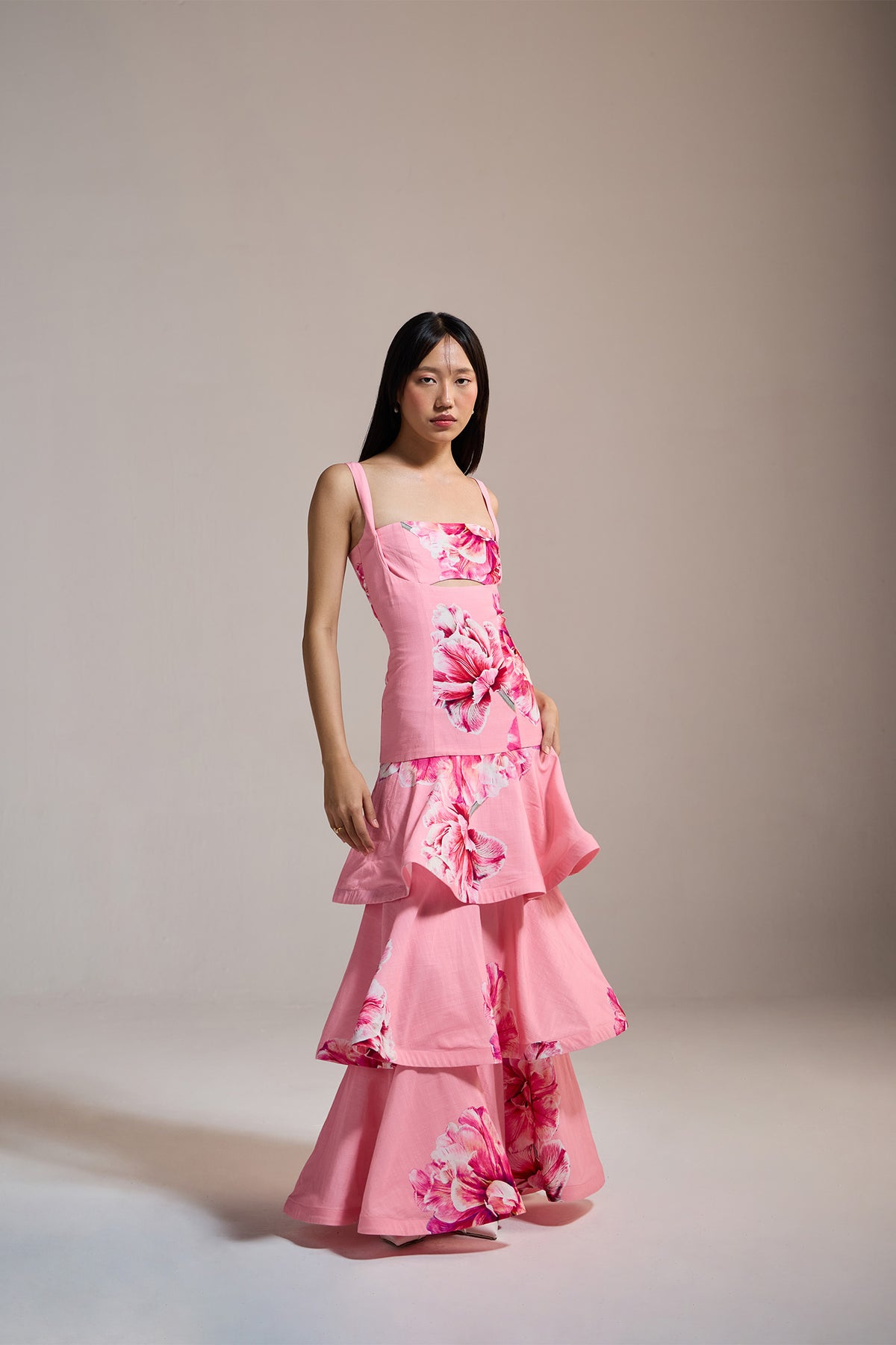 PEONY CASCADE DRESS