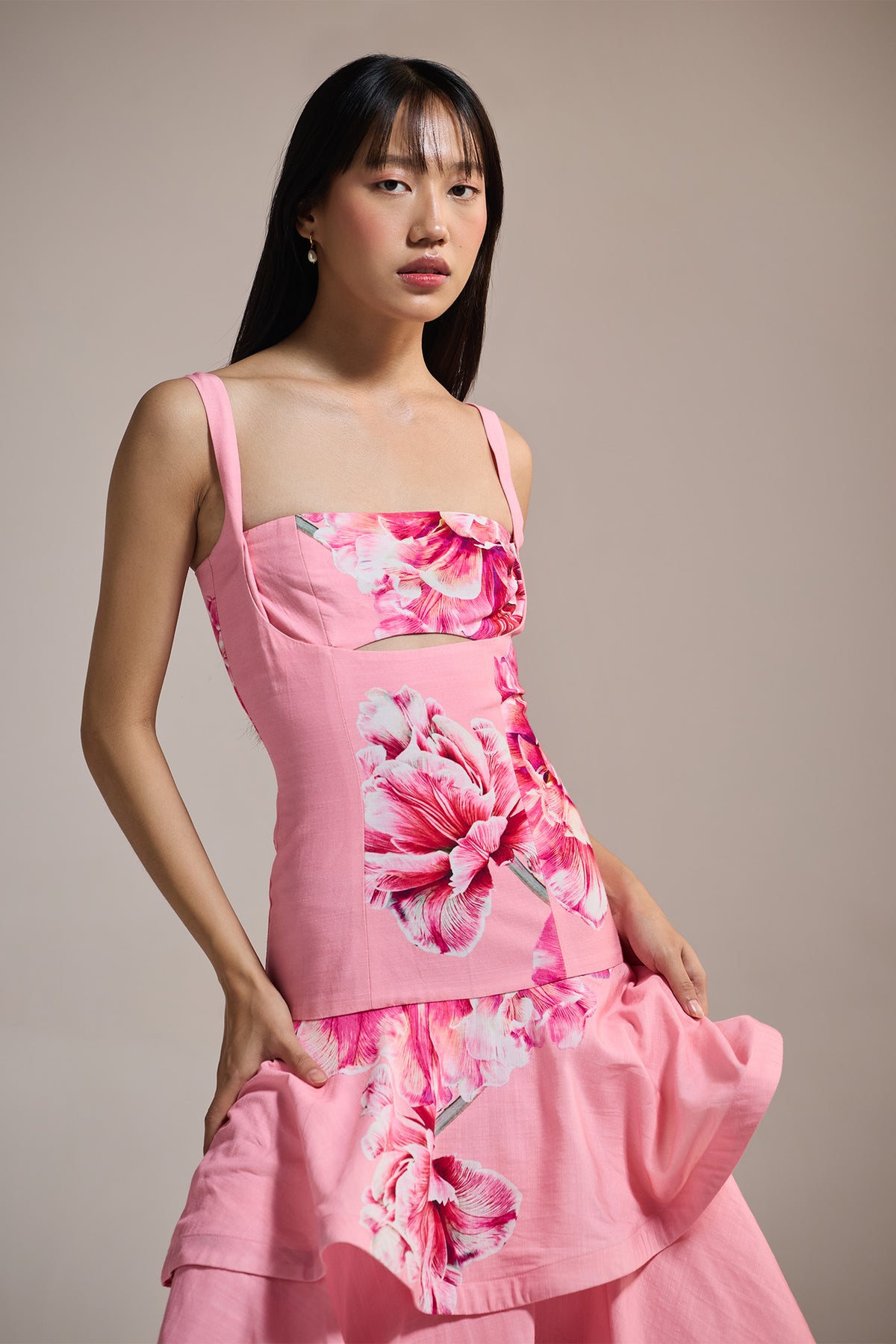PEONY CASCADE DRESS
