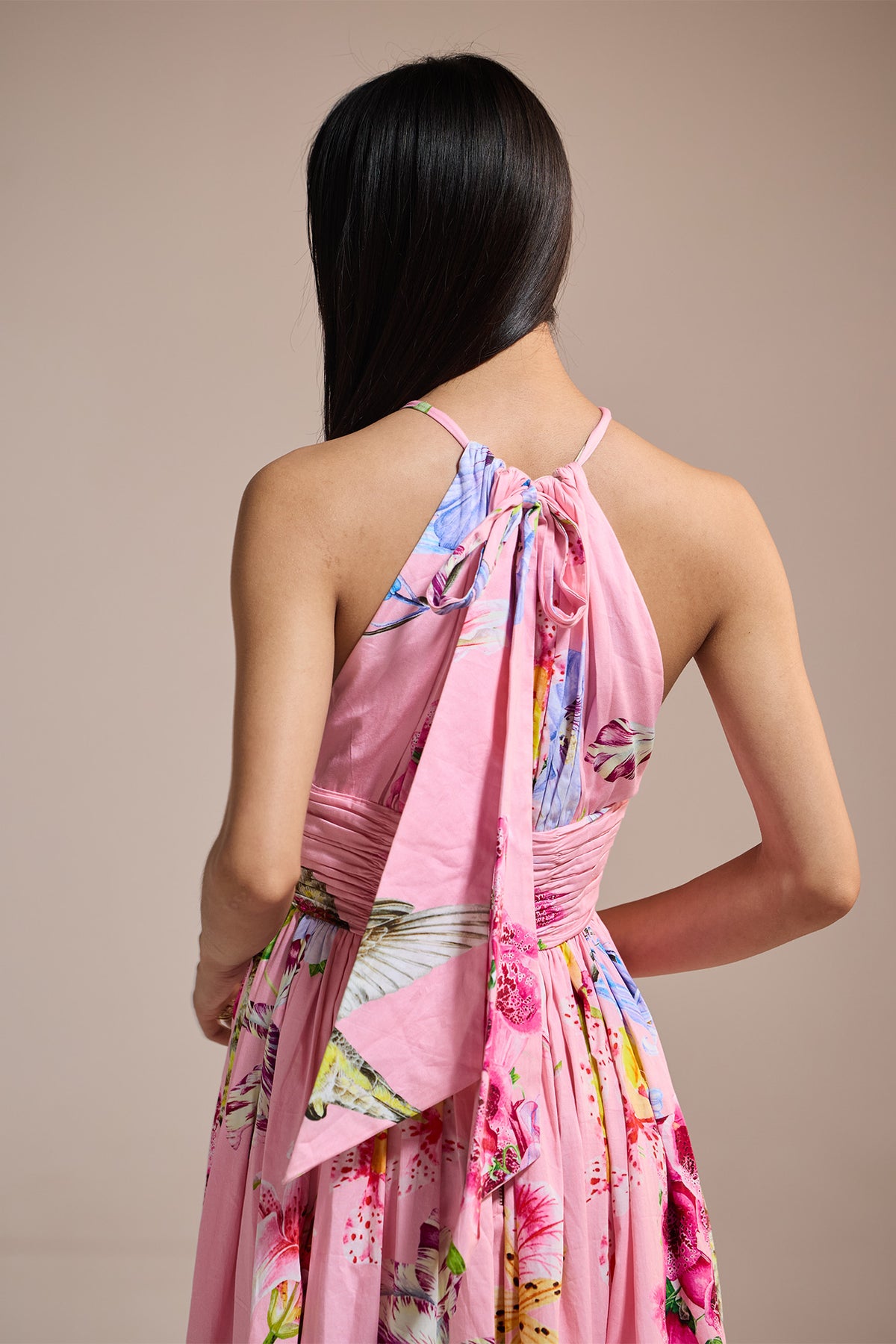 BLOSSOM BREEZE HALTER MAXI DRESS