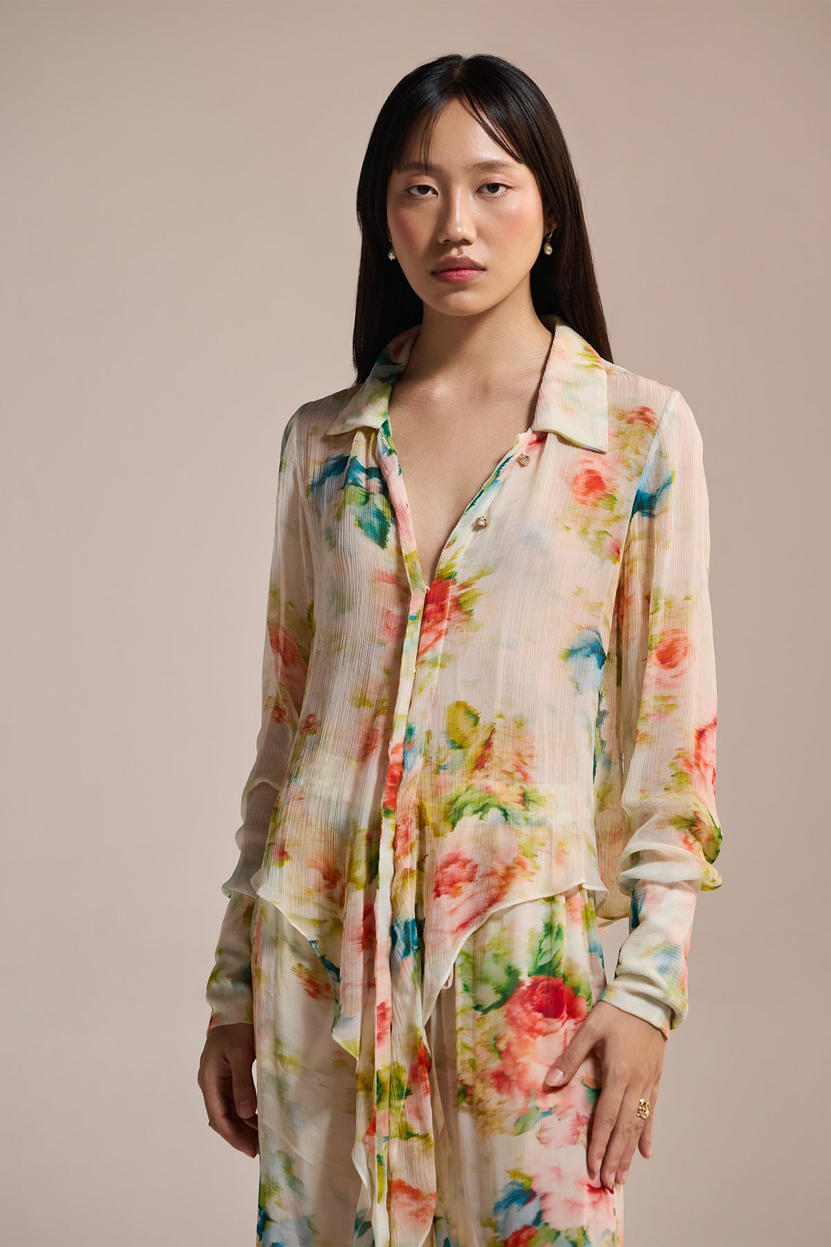 WATECOLOR GARDEN WIDE-LEG PANTS