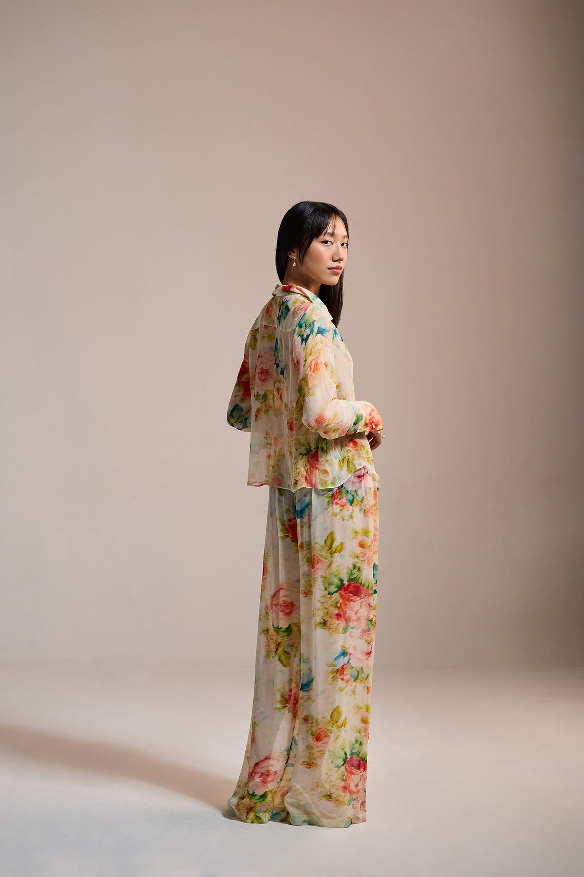 WATECOLOR GARDEN WIDE-LEG PANTS