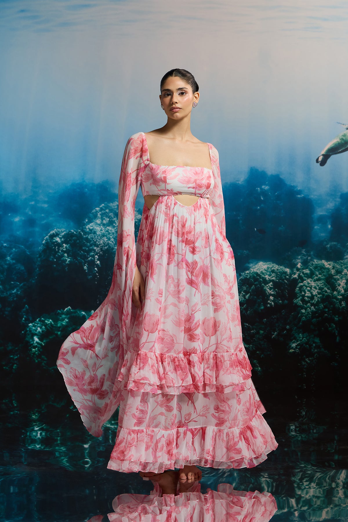 OCEAN BLOOM MAXI DRESS