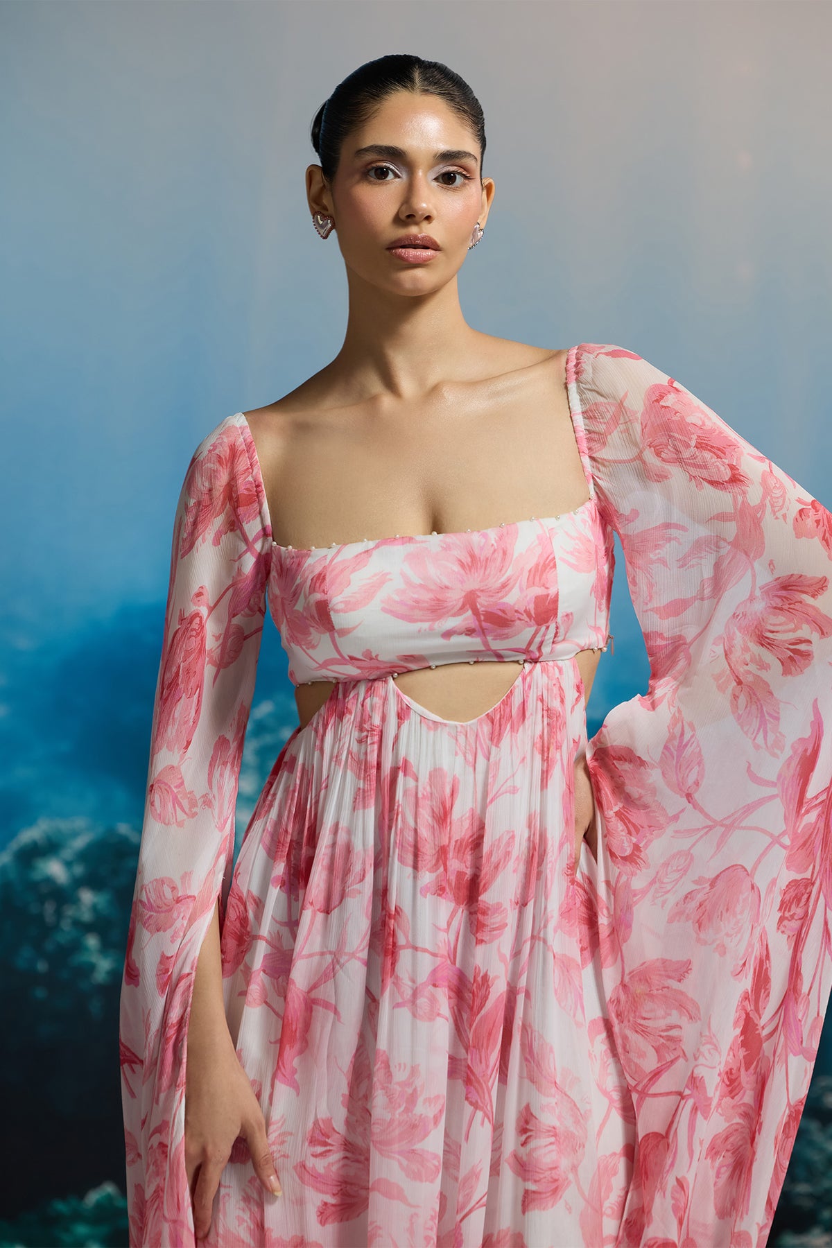 OCEAN BLOOM MAXI DRESS