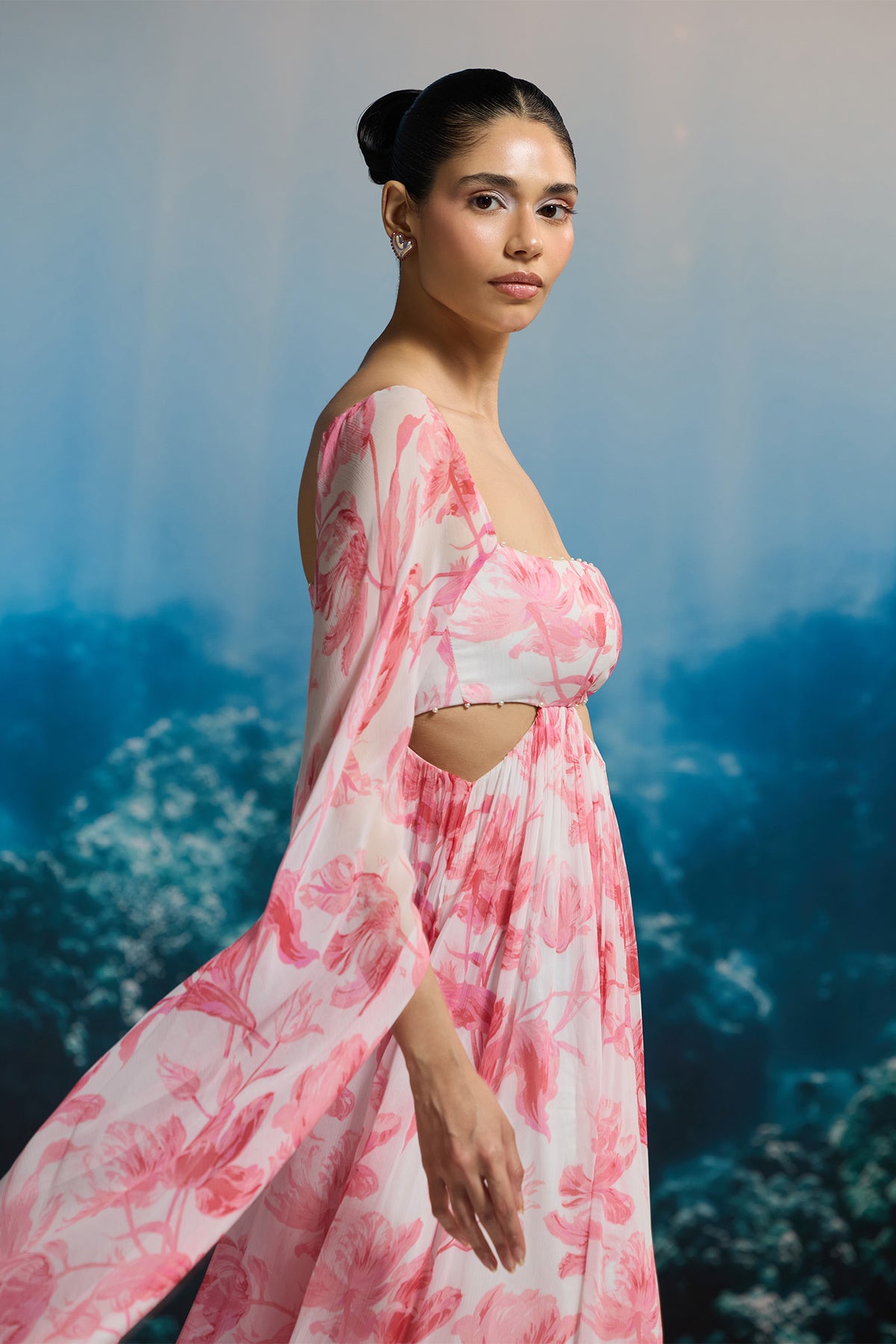 OCEAN BLOOM MAXI DRESS