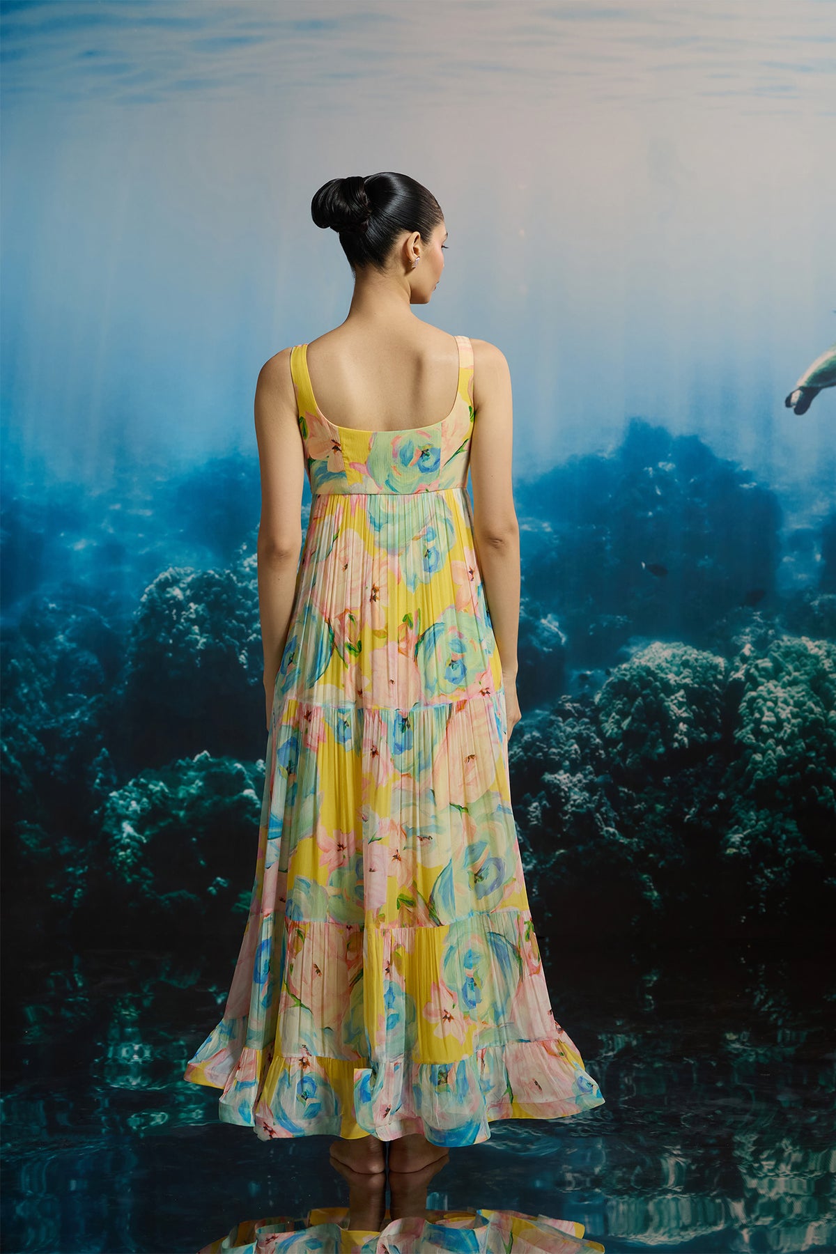 WATERCOLOR BLOOM MAXI DRESS