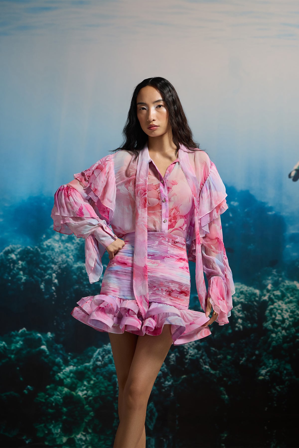 PETAL RUFFLE BLOUSE