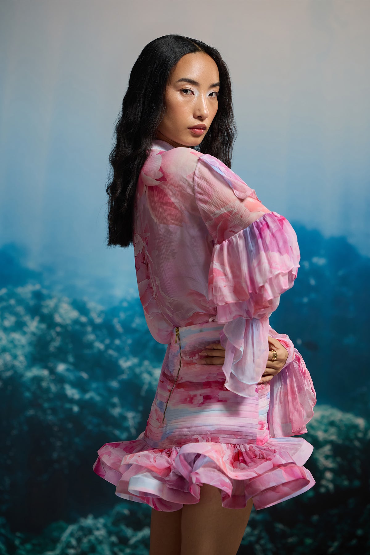 PETAL RUFFLE BLOUSE