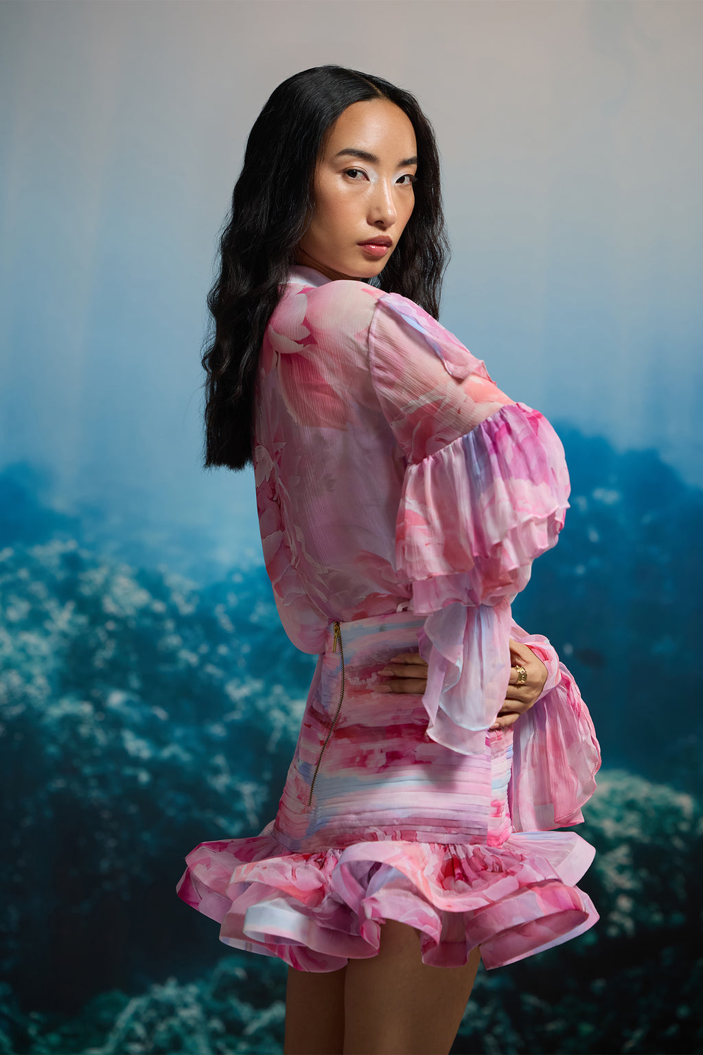 BLUSH REEF MINI SKIRT