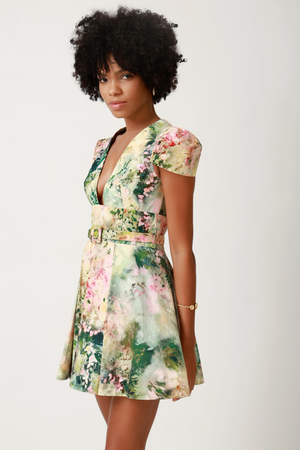 Botanical Garden Wrap Mini Dress