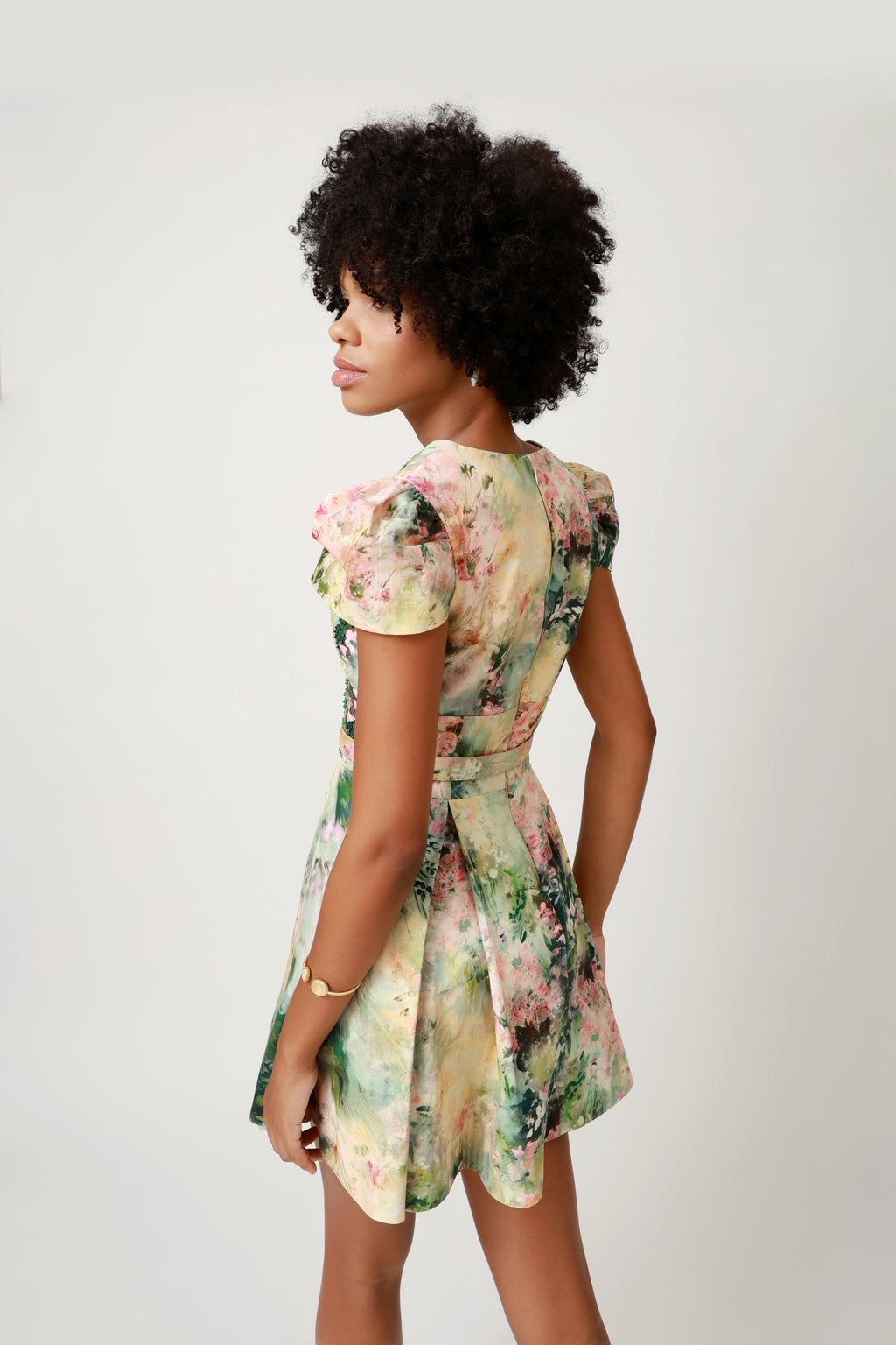 Botanical Garden Wrap Mini Dress