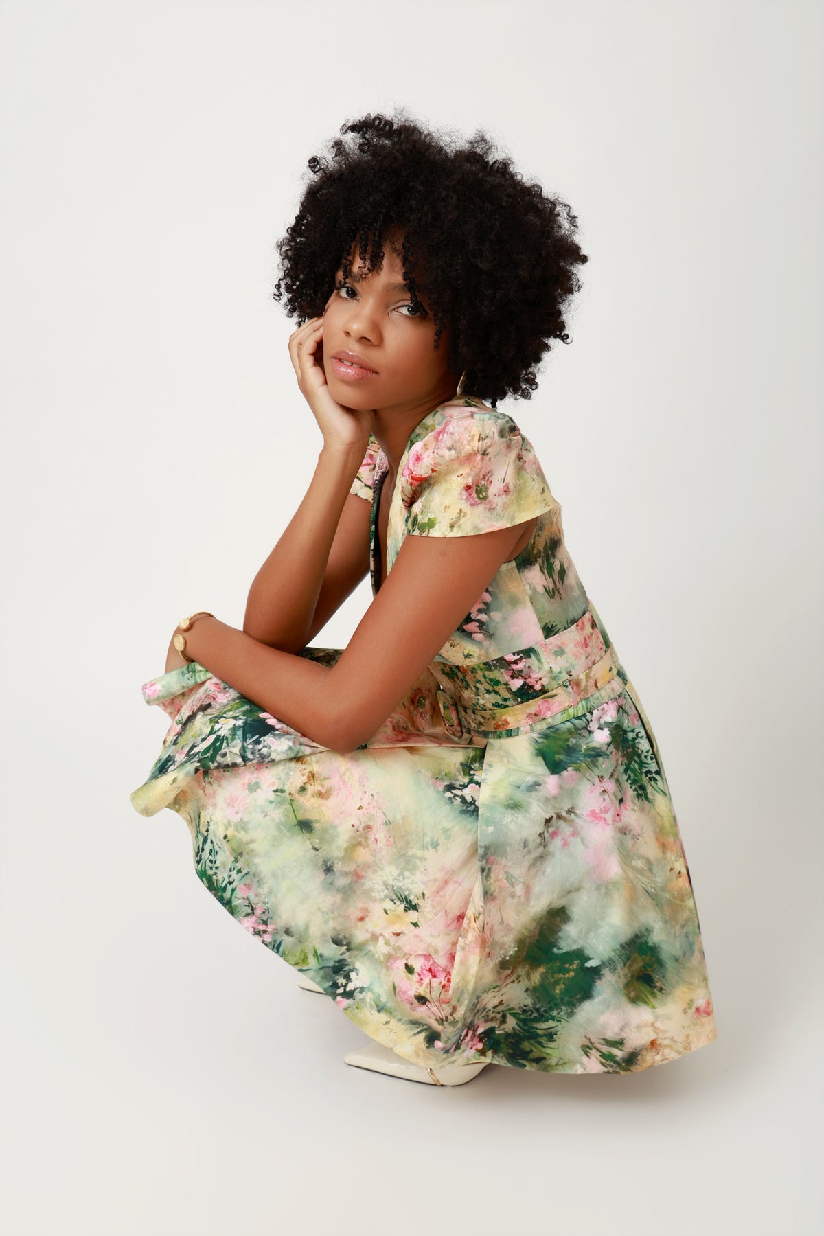 Botanical Garden Wrap Mini Dress