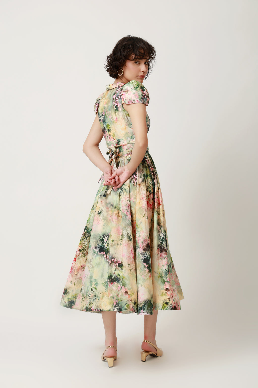 Botanical Romance Fit-and-Flare Midi Dress