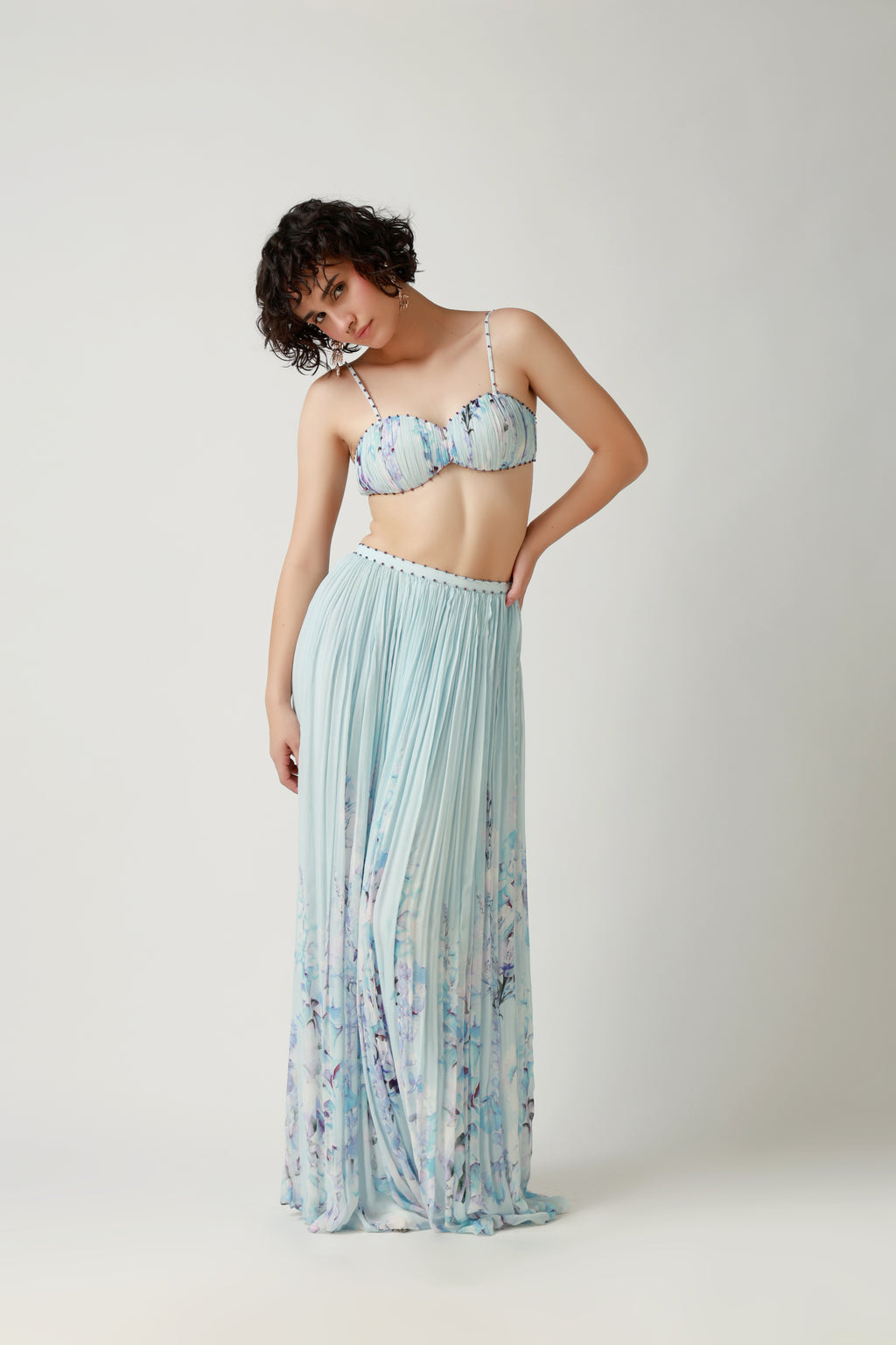 Seafoam Bralette & Maxi Skirt Set