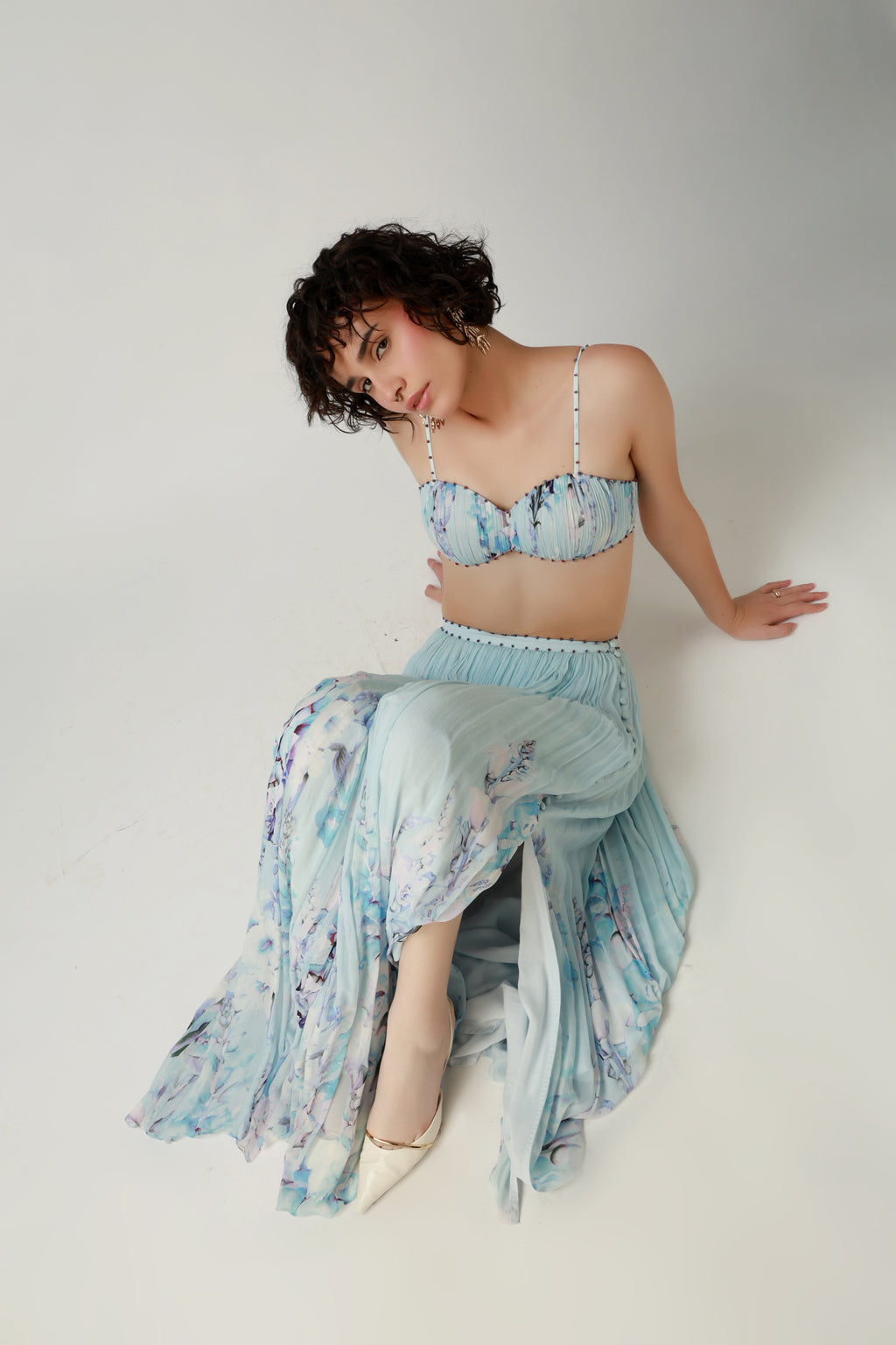 Seafoam Bralette & Maxi Skirt Set