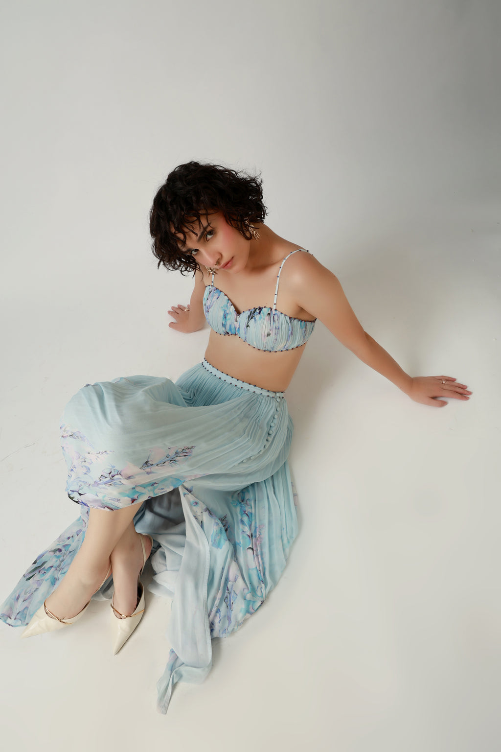 Seafoam Bralette & Maxi Skirt Set