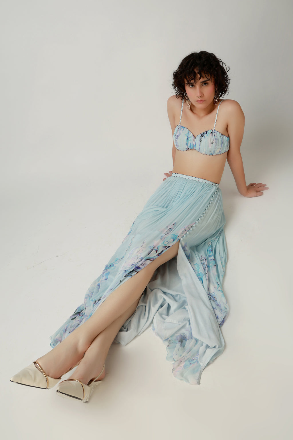 Seafoam Bralette & Maxi Skirt Set