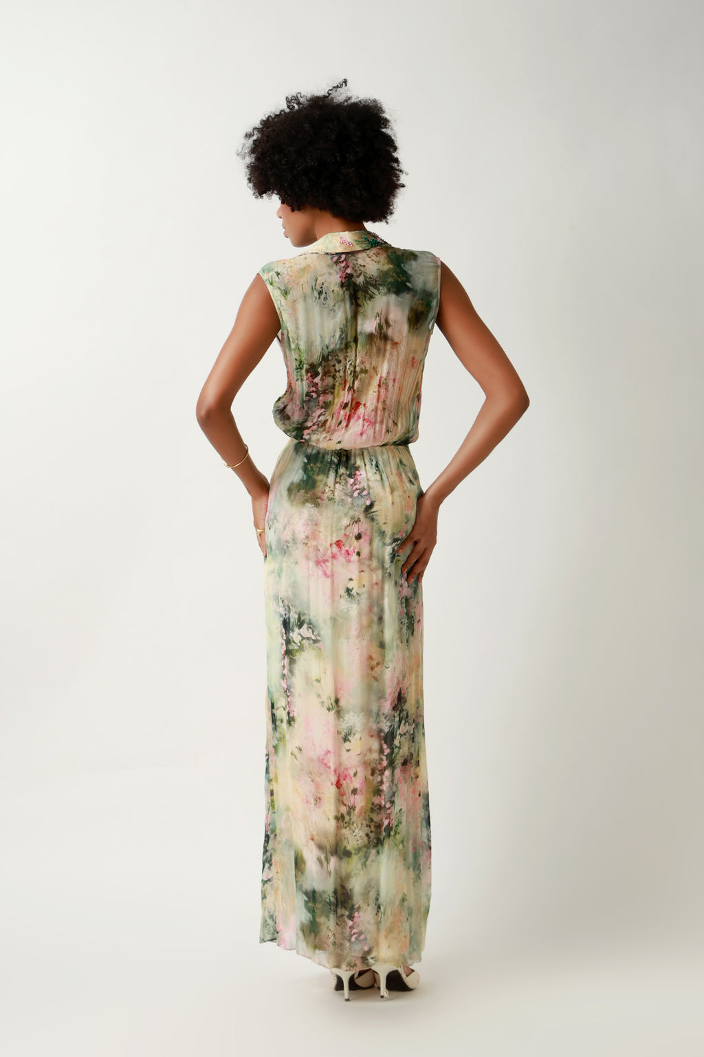 Botanical Garden Shirtwaist Maxi Dress