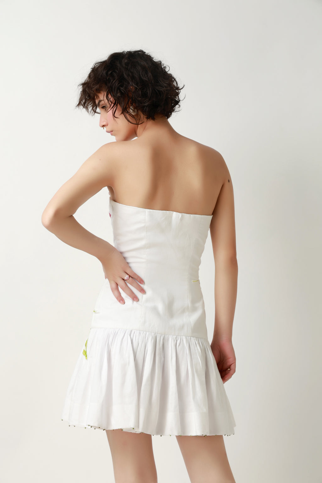 White Lily Corset Mini Dress
