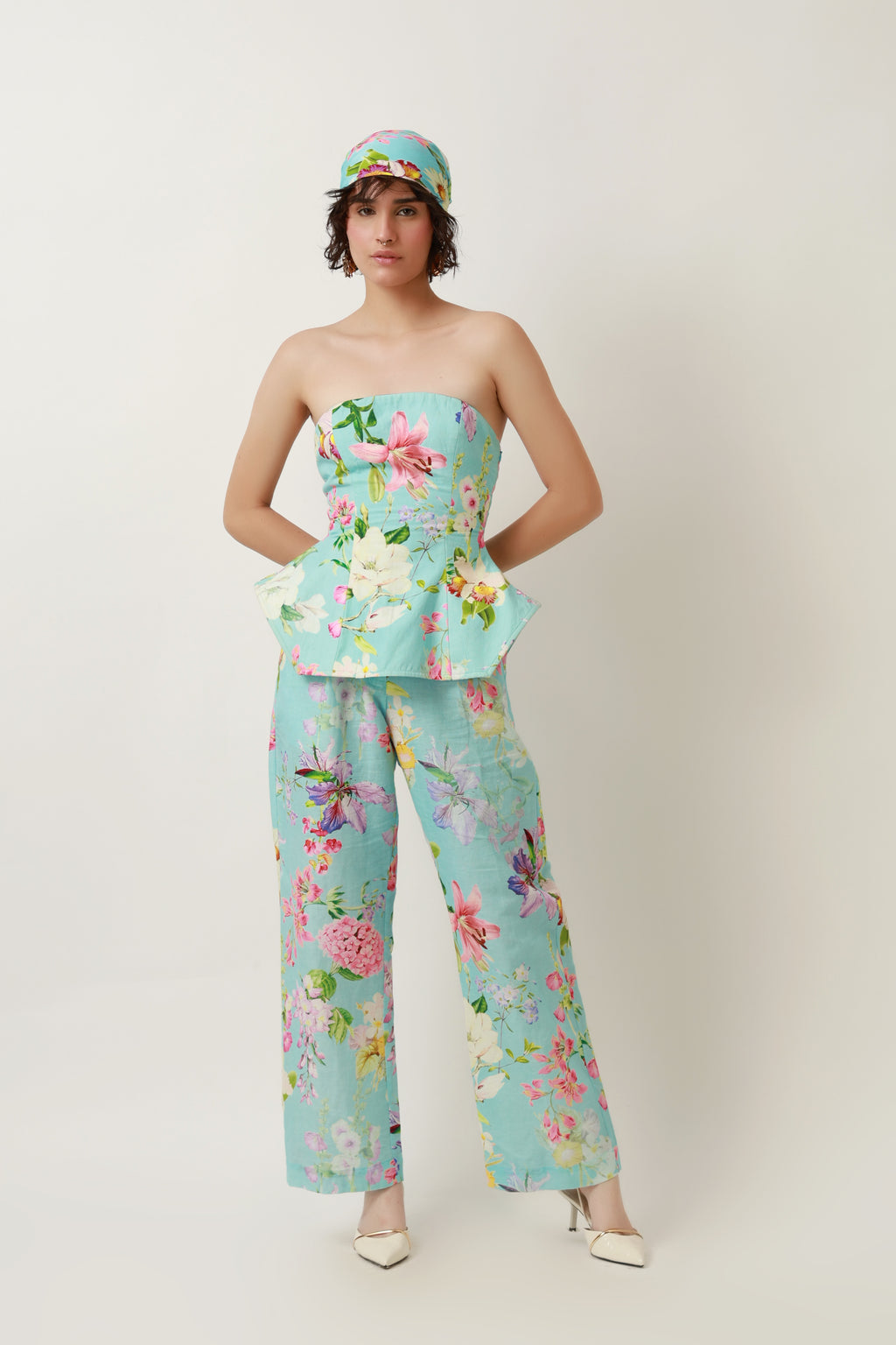 Botanical Bloom Peplum Co-Ord Set