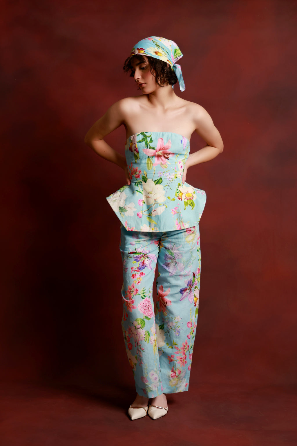 Botanical Bloom Peplum Co-Ord Set