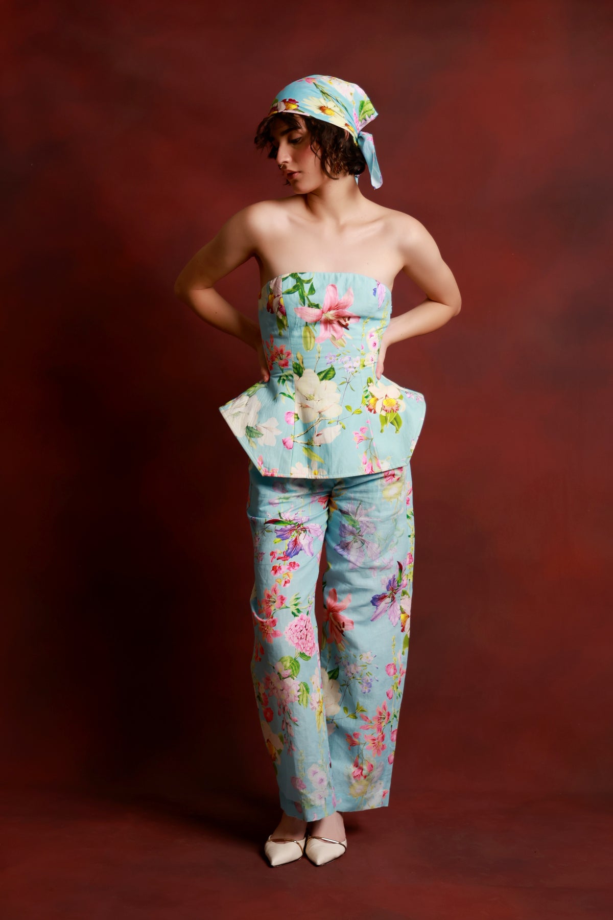 Botanical Bloom Peplum Co-Ord Set