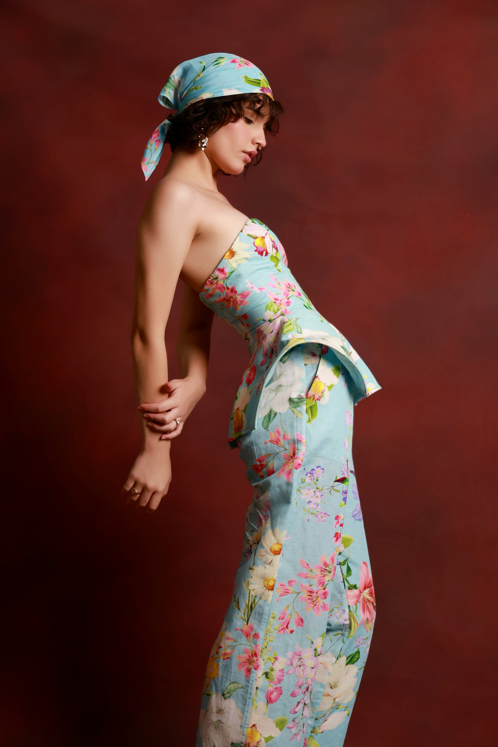 Botanical Bloom Peplum Co-Ord Set