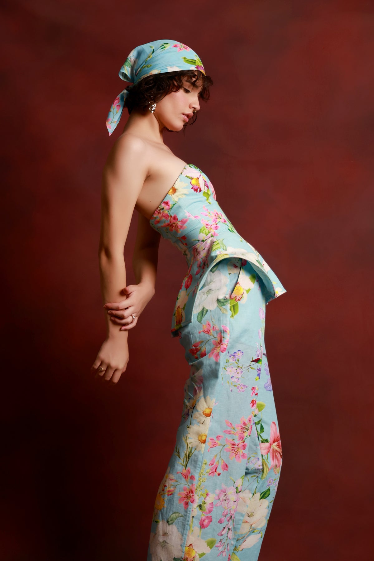 Botanical Bloom Peplum Co-Ord Set