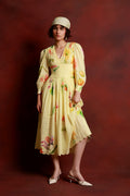 Lemon Bloom Midi Dress