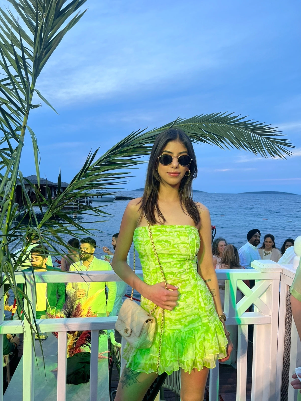 Janhvi Kapoor in Kioko Ruched Short Dress