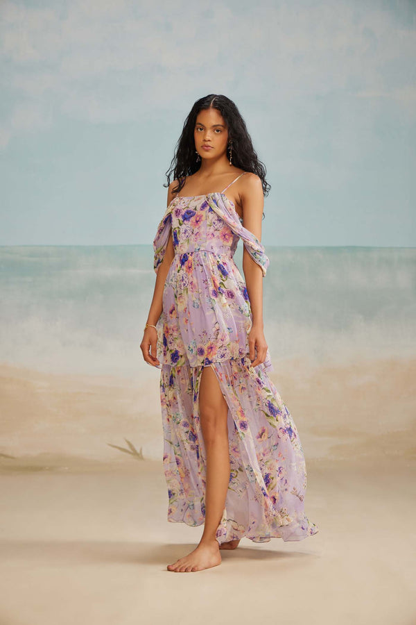 Lilac Strappy Beach Dress