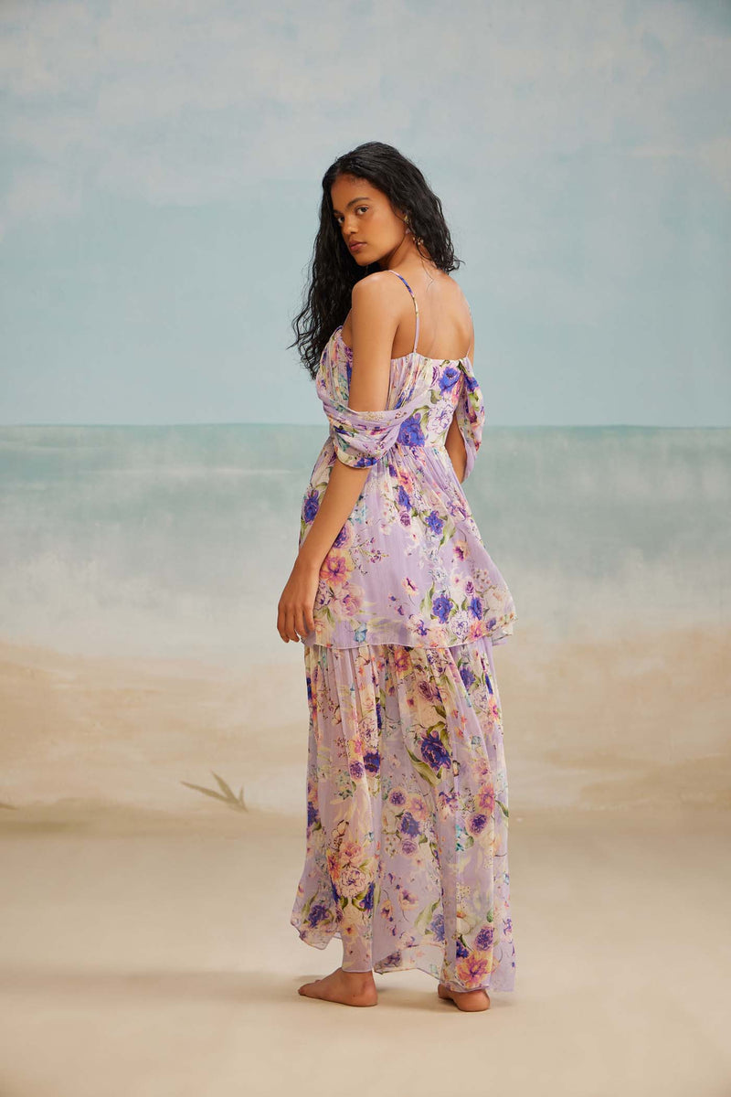 Lilac Strappy Beach Dress