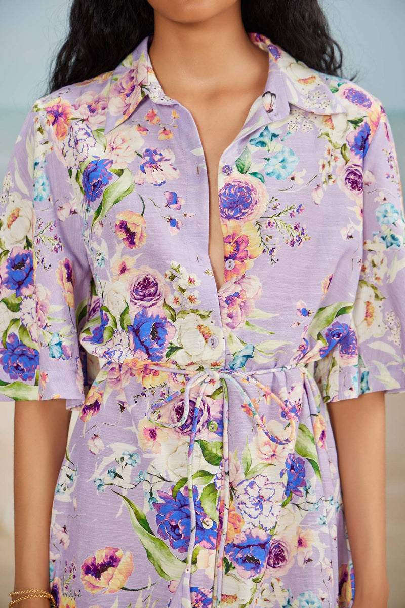 Lilac Shirt Dress