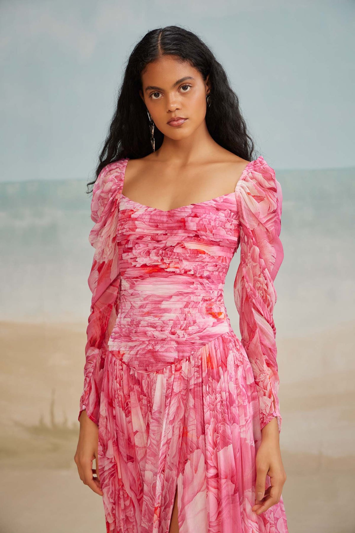 Lana Ruched Midi Dress