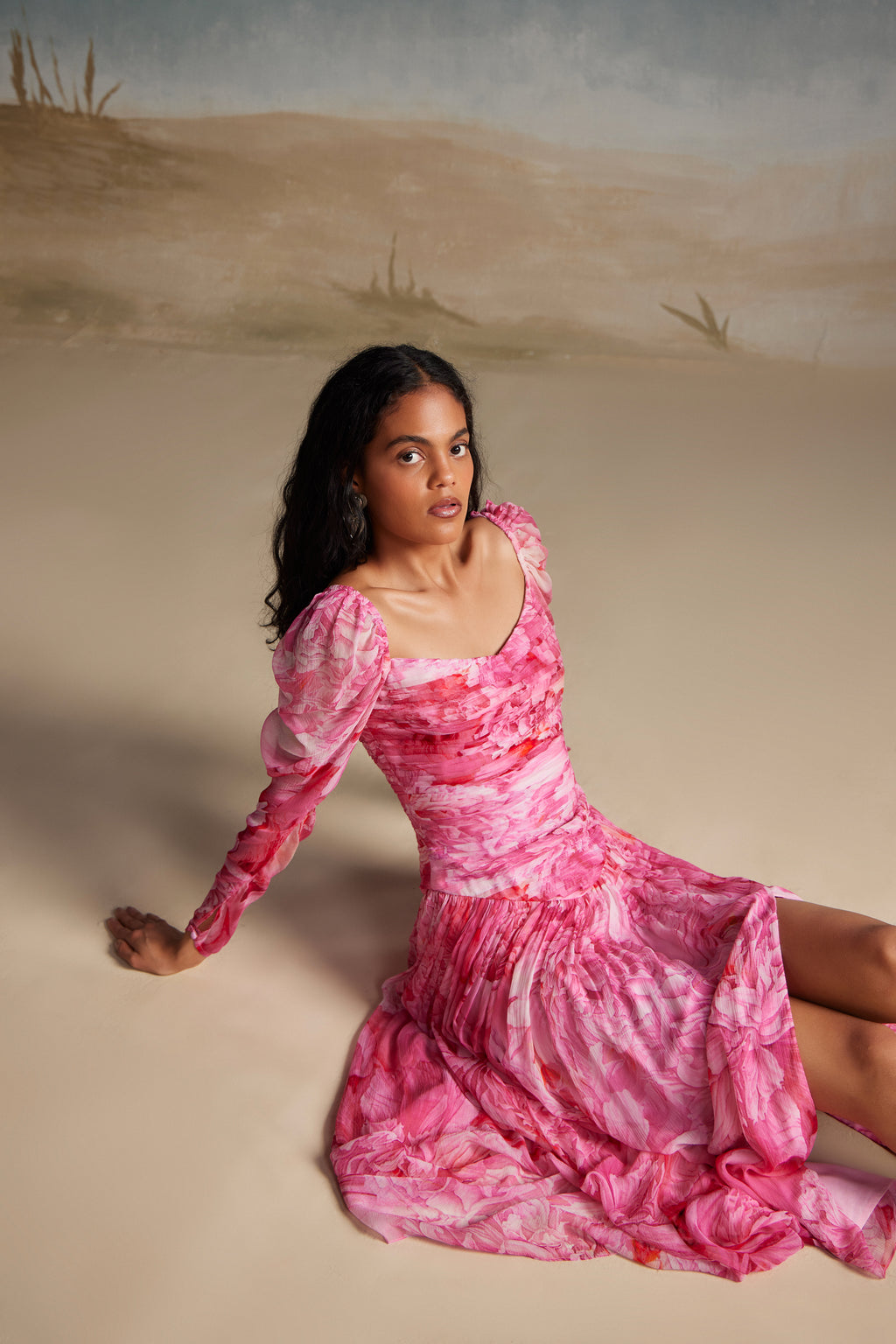 Lana Ruched Midi Dress