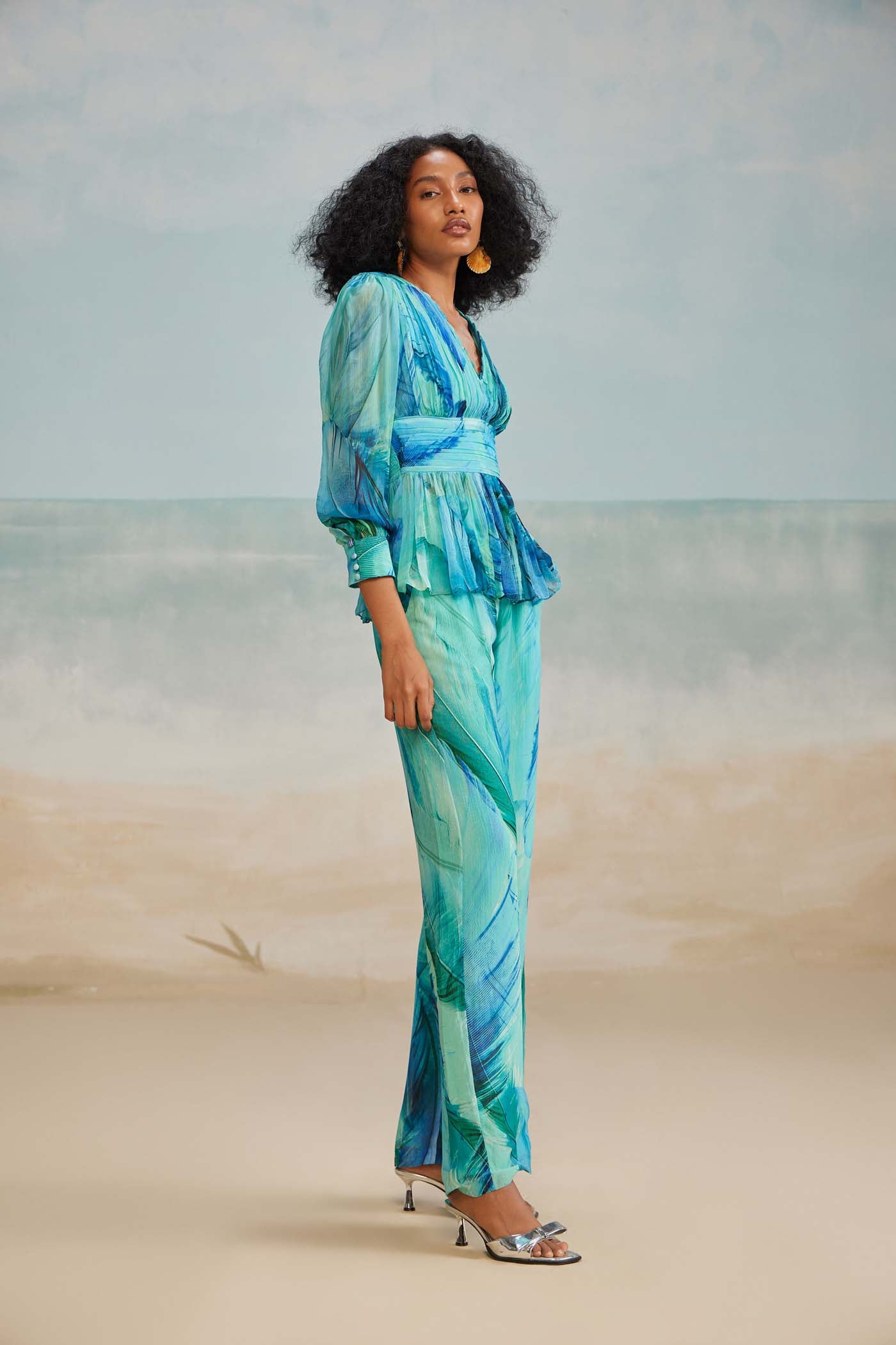 Darla Feather Fit And Flare Pants