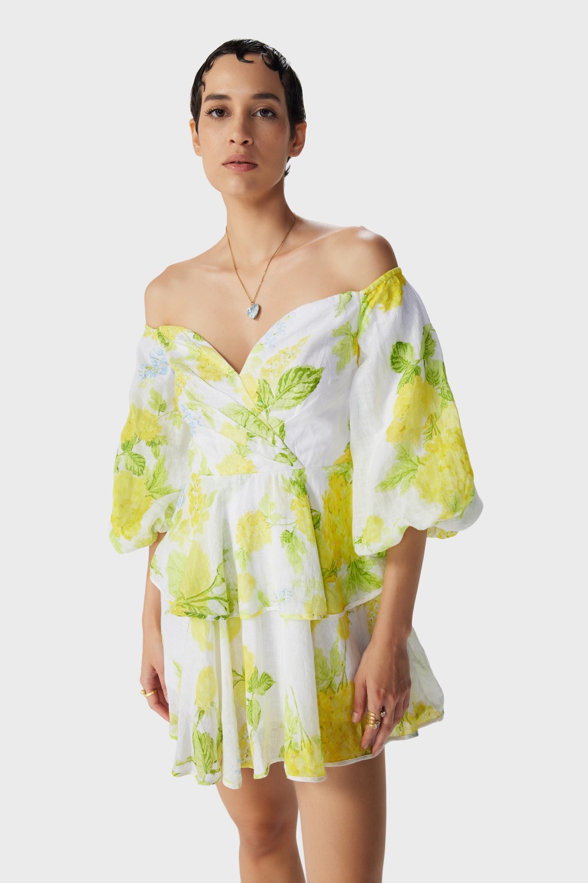 Fleur Off Shoulder Short Dress