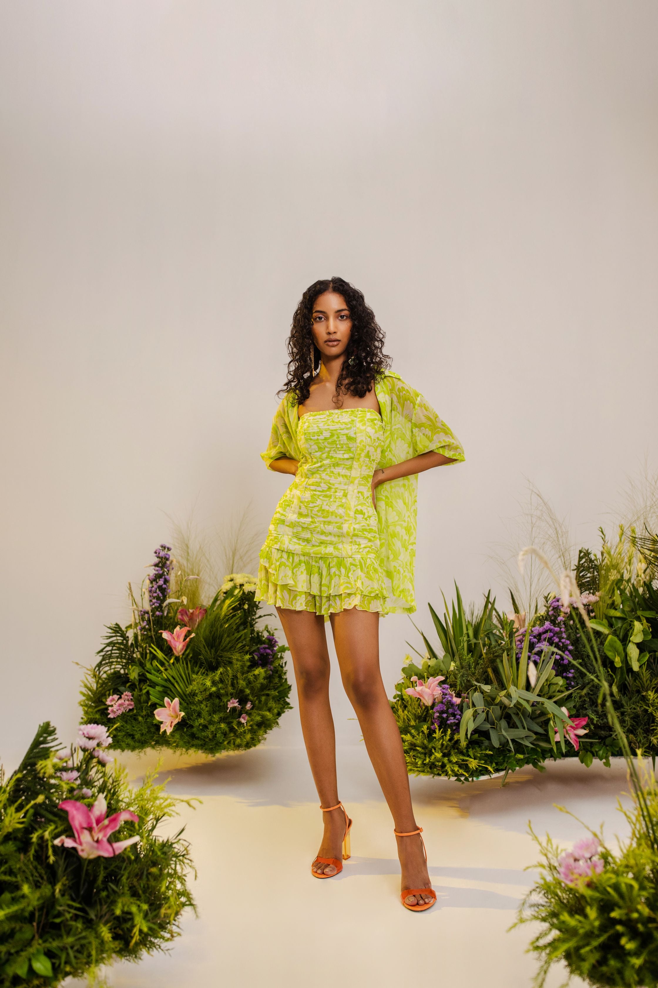 Janhvi Kapoor in Kioko Ruched Short Dress