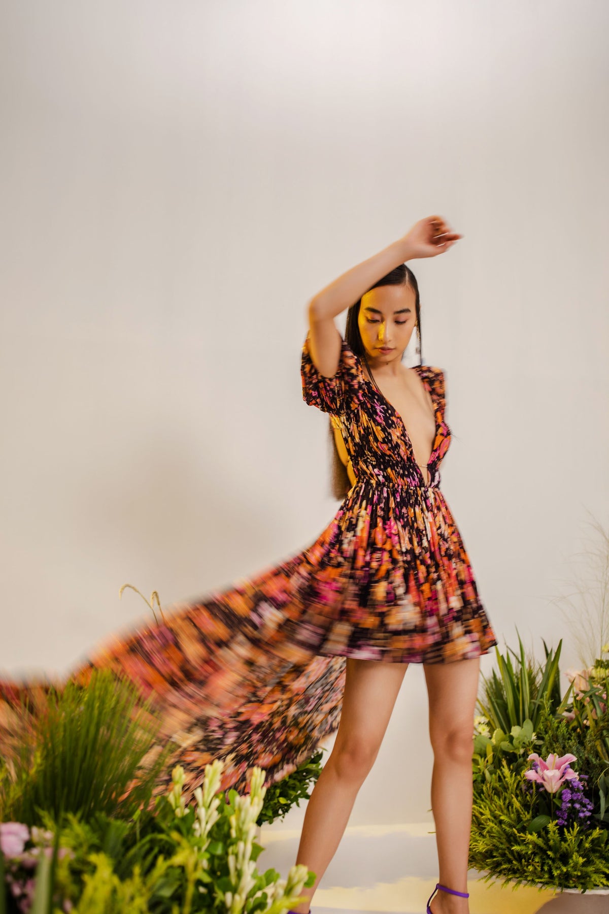 Haru High Low Long Trail Dress