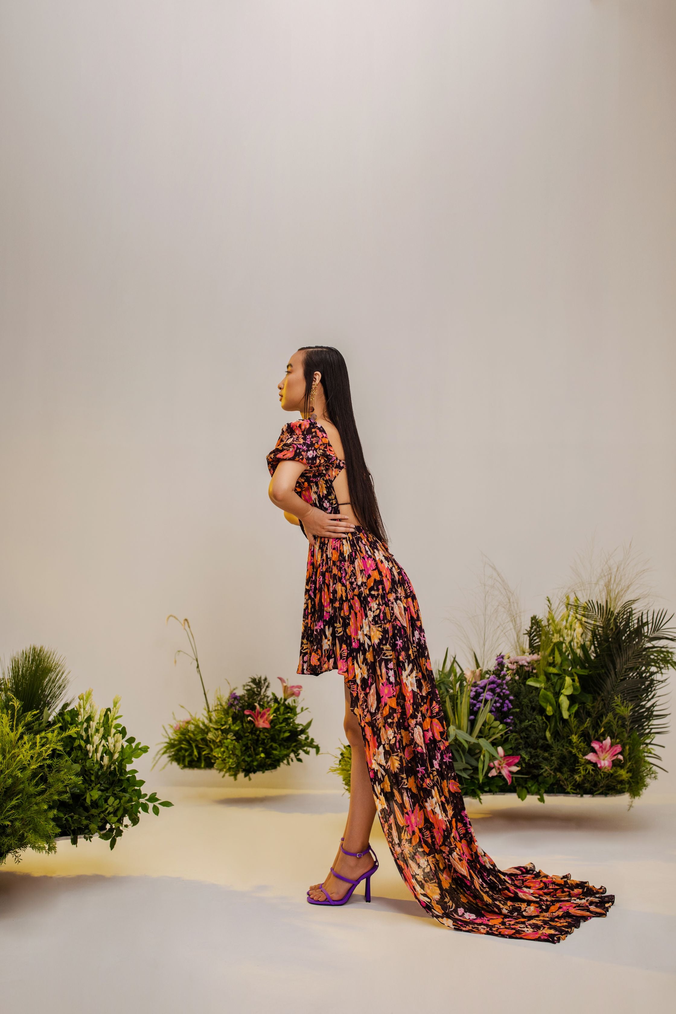 Haru High Low Long Trail Dress